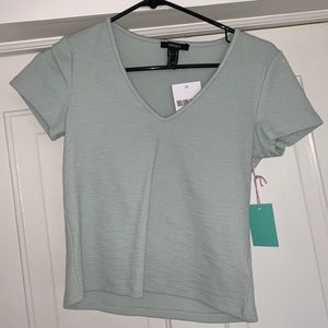 Teal Tight Fitted V-neck